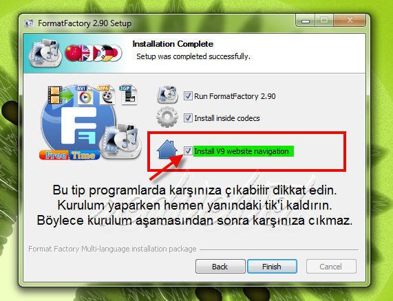 V9.com Anasayfa Değiştirememe Sorunu Çözümü