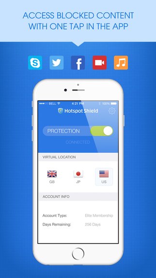 iPhone için Hotspot Shield VPN