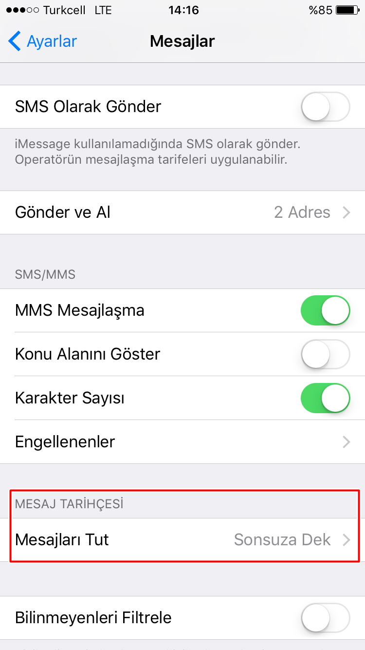 iPhone’da Mesajlar Nasıl Otomatik Silinir?