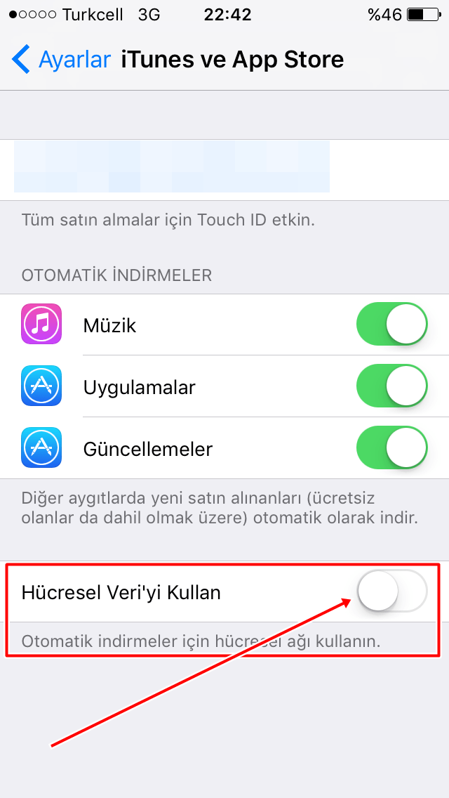 Veri kullanım miktarınızı görüntüleme