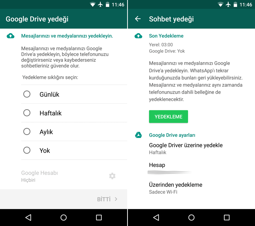 Google Drive ile Birinin Whatsapp Mesajlarını Okumak