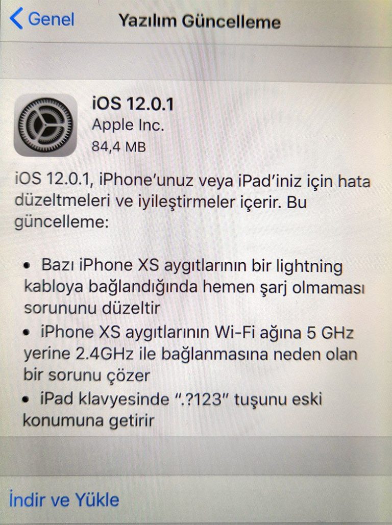 iOS 12.0.1 Güncellemesi Bazı Sorunları Çözüyor