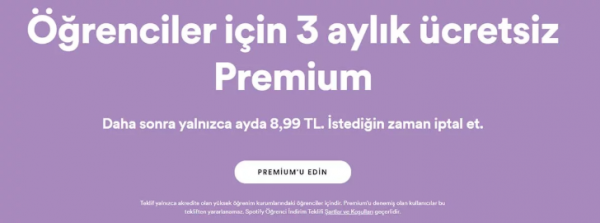 Ücretsiz Spotify Premium
