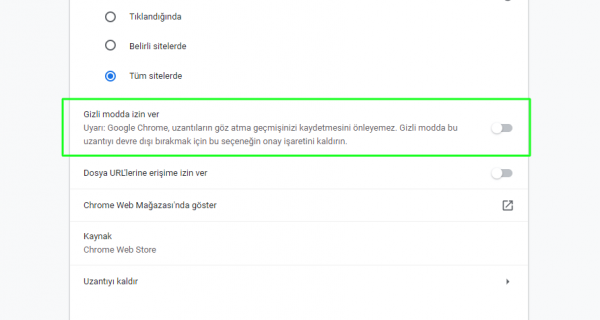 Chrome'da Uzantılar Gizli Modda Nasıl Çalıştırılır?