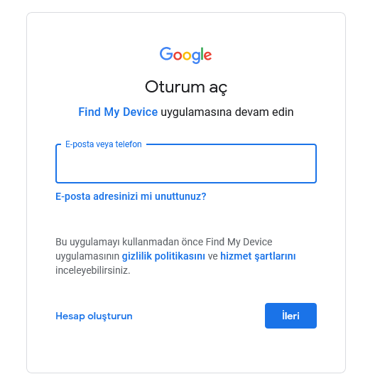 Android Device Manager ile ekran şifresi sıfırlama