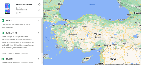 Android Device Manager ile ekran şifresi kırma