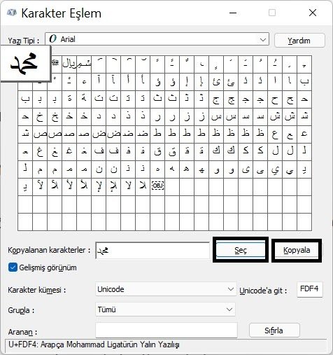 Klavyede Arapça Muhammed Yazısı Nasıl Yazılır?