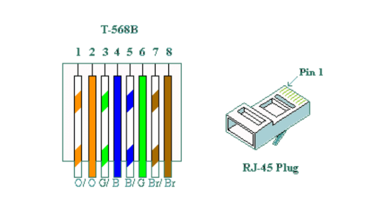 RJ45 Jack Kablo Renkleri ve Bağlantısı