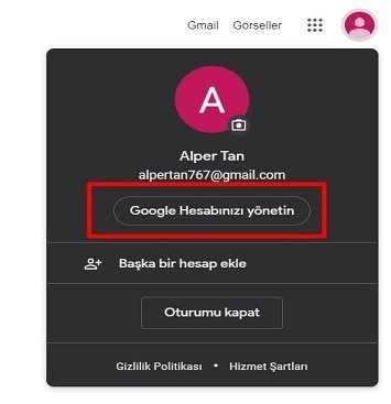 Gmail Hesap Silme İşlemi